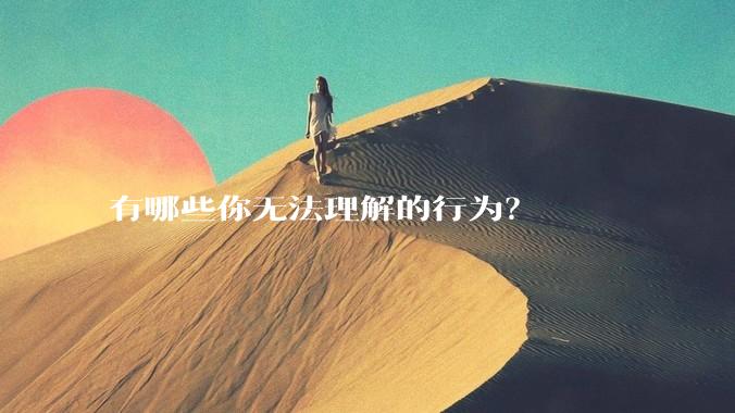 有哪些你无法理解的行为？